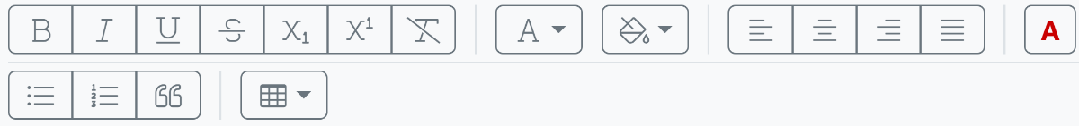 The Minutes toolbar, showing both rows and the Action button