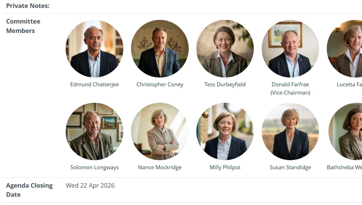 Example of a professionally numbered agenda created by CouncilPapers